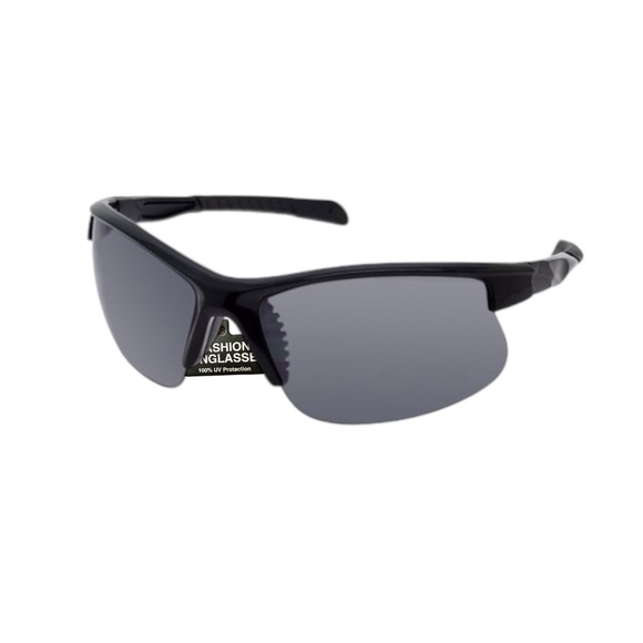 Sports Wrap Semi Rim Sunglasses - Picture 3 of 7